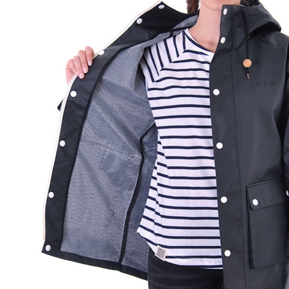 Burton Snowboards BRTN Rain Coat Large Waterproof Bonded Fall Winter Jacket XS - Picture 4 of 16
